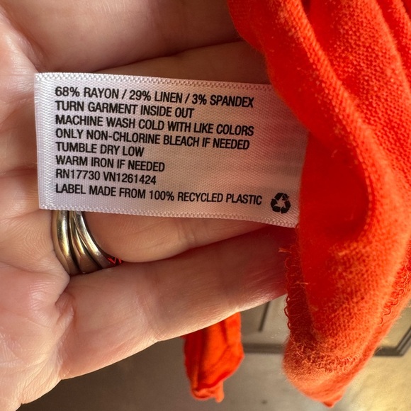 Universal Thread Orange Sleeveless Shirt with front tie - Picture 4 of 4